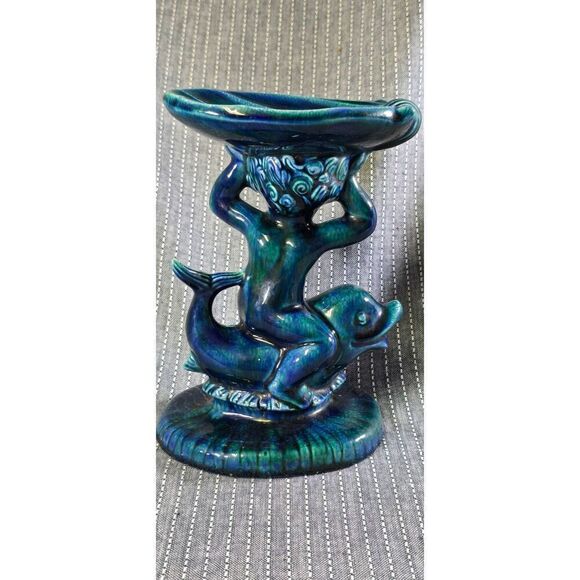 Vintage Holland Mold Cherub Dolphin Mold Soap Dish - Picture 5 of 9